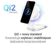 Silver Monkey Alu MagCharger Qi2 3in1 biała - 1328386 - zdjęcie 5